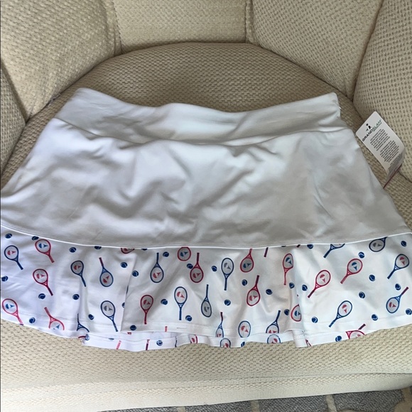 Grand Slam White Skirt with Racket Design - Picture 1 of 3